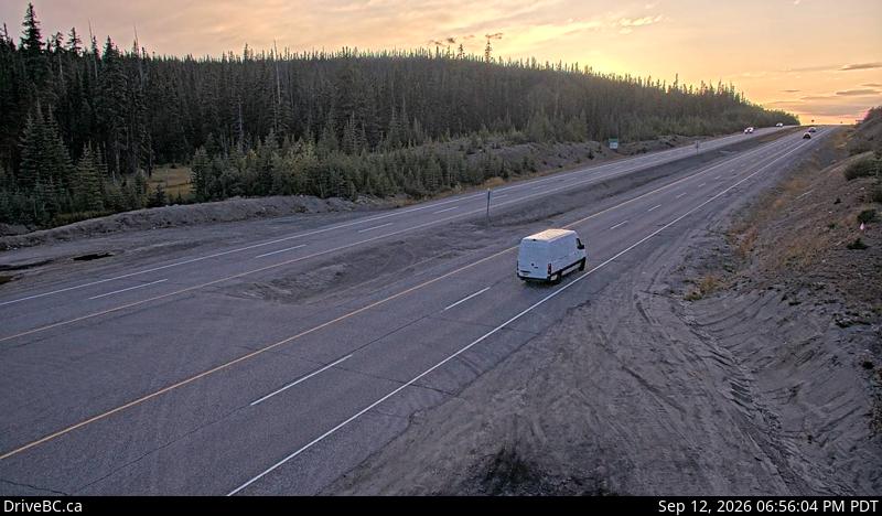 Live DriveBC webcam: Pennask Summit — Westbound on Highway 97C (Okanagan Connector)