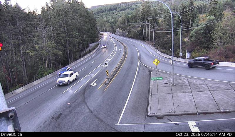 DriveBC webcam: Malahat Drive — South on Highway 1 (Malahat)