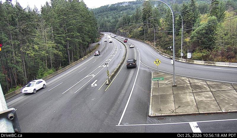 DriveBC webcam: Malahat Drive — South on Highway 1 (Malahat)
