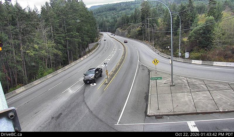 DriveBC webcam: Malahat Drive — South on Highway 1 (Malahat)