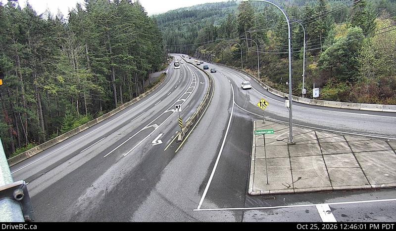 DriveBC webcam: Malahat Drive — South on Highway 1 (Malahat)