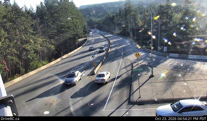 DriveBC webcam: Malahat Drive — South on Highway 1 (Malahat)