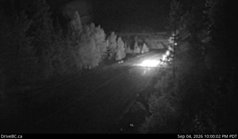 Live DriveBC webcam: Bombi Summit on Highway 3 (Kootenay Pass)