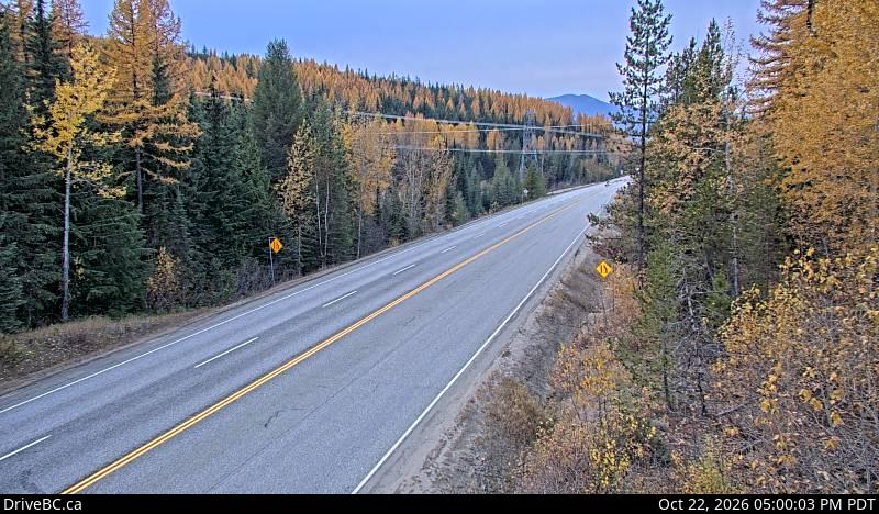 Live DriveBC webcam: Bombi Summit on Highway 3 (Kootenay Pass)
