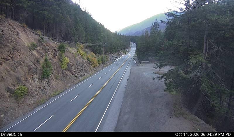 Jackass Mountain — South — Hwy 1 at Jackass Mountain summit, looking south