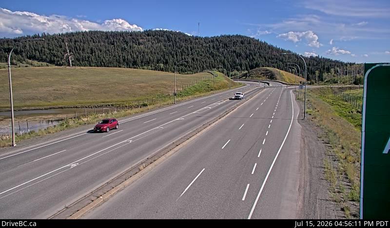 Live DriveBC webcam: Aspen Grove — South on Highway 97C (Okanagan Connector)