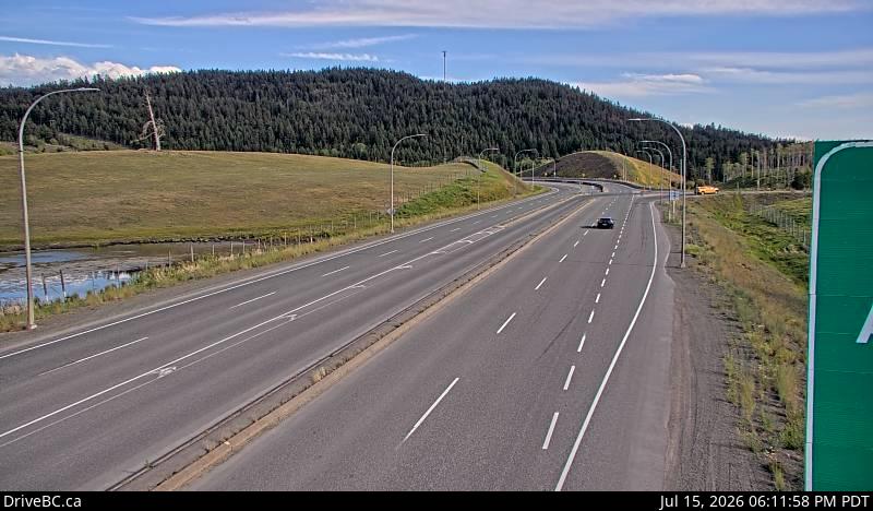 DriveBC webcam: Aspen Grove — South on Highway 97C (Okanagan Connector)