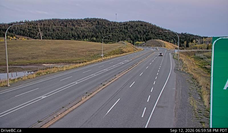 Live DriveBC webcam: Aspen Grove — South on Highway 97C (Okanagan Connector)