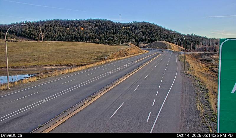 Live DriveBC webcam: Aspen Grove — South on Highway 97C (Okanagan Connector)