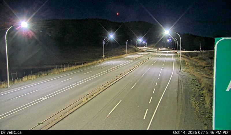DriveBC webcam: Aspen Grove — South on Highway 97C (Okanagan Connector)