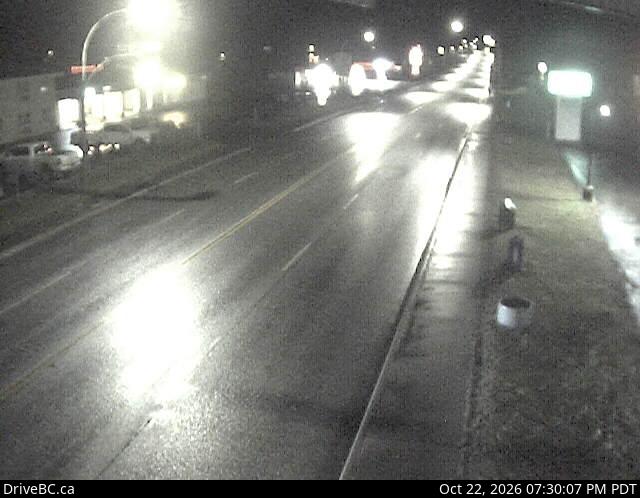 DriveBC camera: Highway 16 at McLeod Street in New Hazelton, looking east.