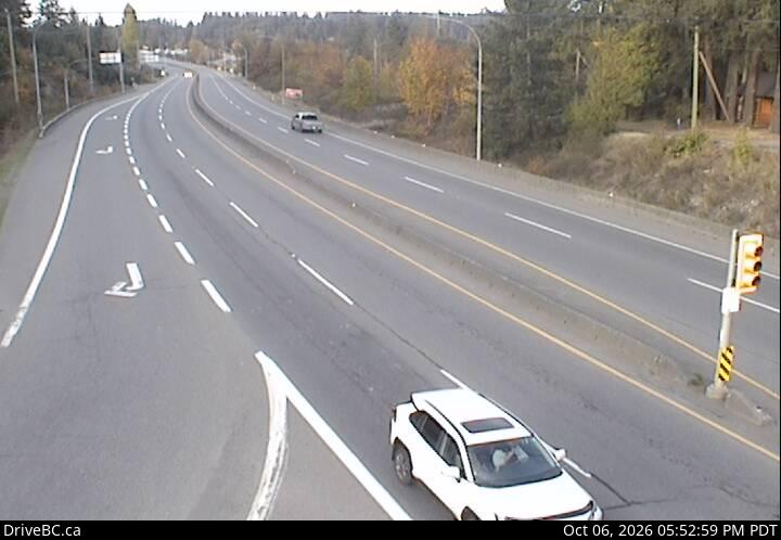 Live DriveBC webcam: Mill Bay — North on Highway 1 (Malahat)