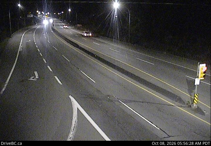 DriveBC webcam: Mill Bay — North on Highway 1 (Malahat)