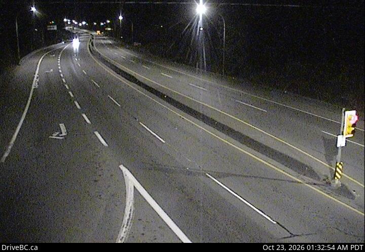 DriveBC webcam: Mill Bay — North on Highway 1 (Malahat)