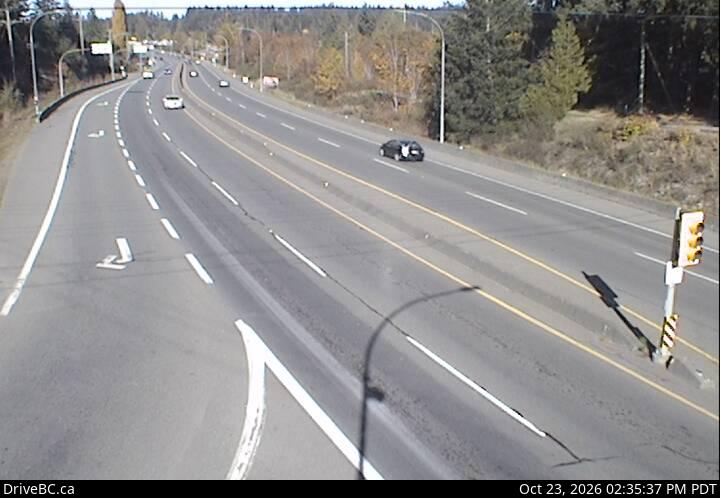 DriveBC webcam: Mill Bay — North on Highway 1 (Malahat)
