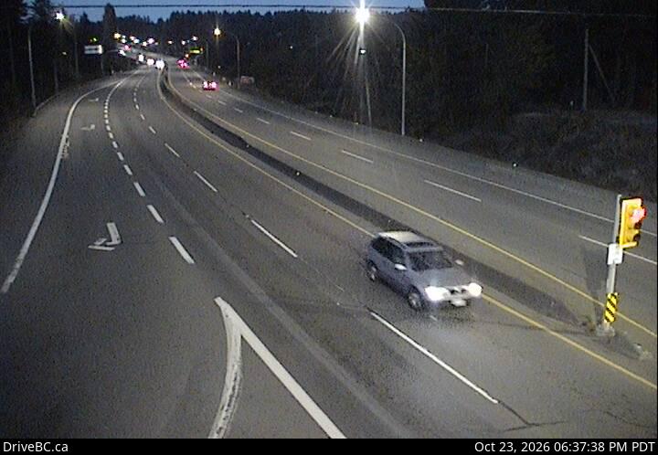 DriveBC webcam: Mill Bay — North on Highway 1 (Malahat)