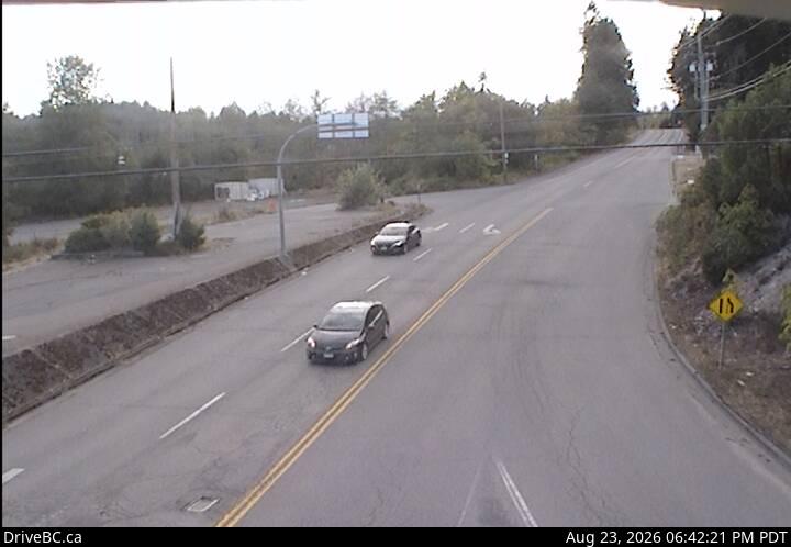 DriveBC webcam: Mill Bay — West on Highway 1 (Malahat)