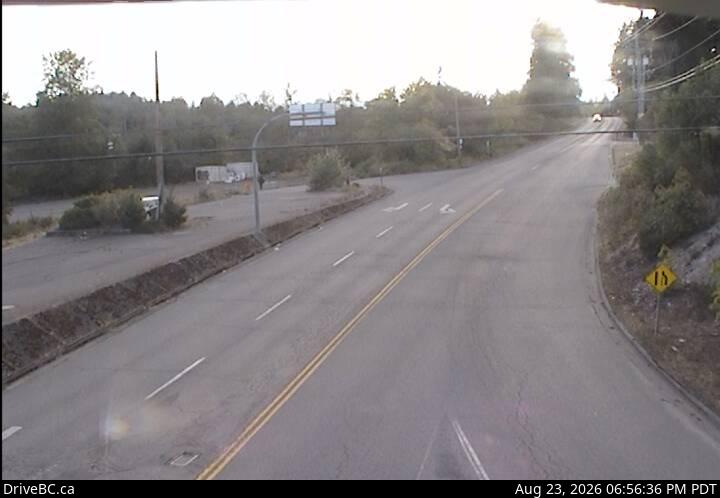 DriveBC webcam: Mill Bay — West on Highway 1 (Malahat)