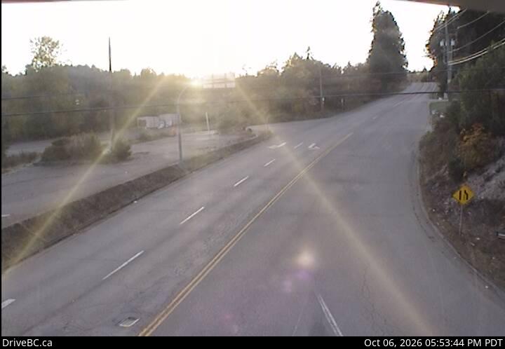 Live DriveBC webcam: Mill Bay — West on Highway 1 (Malahat)