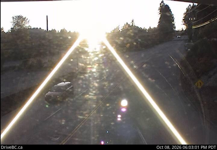 DriveBC webcam: Mill Bay — West on Highway 1 (Malahat)