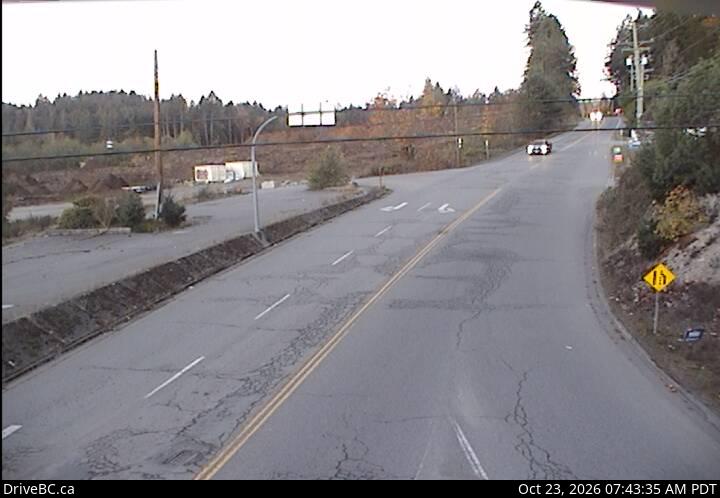DriveBC webcam: Mill Bay — West on Highway 1 (Malahat)