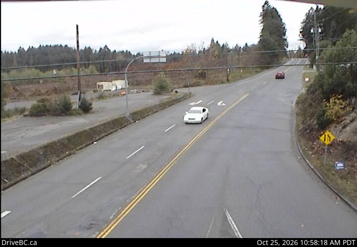 DriveBC webcam: Mill Bay — West on Highway 1 (Malahat)