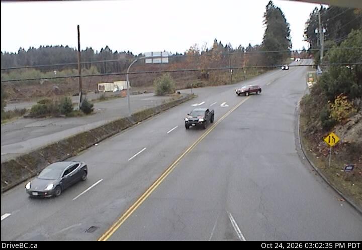 DriveBC webcam: Mill Bay — West on Highway 1 (Malahat)