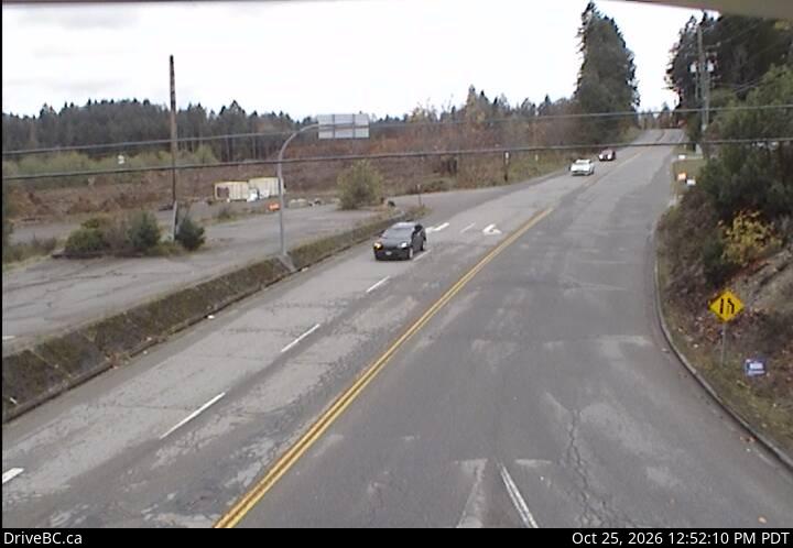 DriveBC webcam: Mill Bay — West on Highway 1 (Malahat)