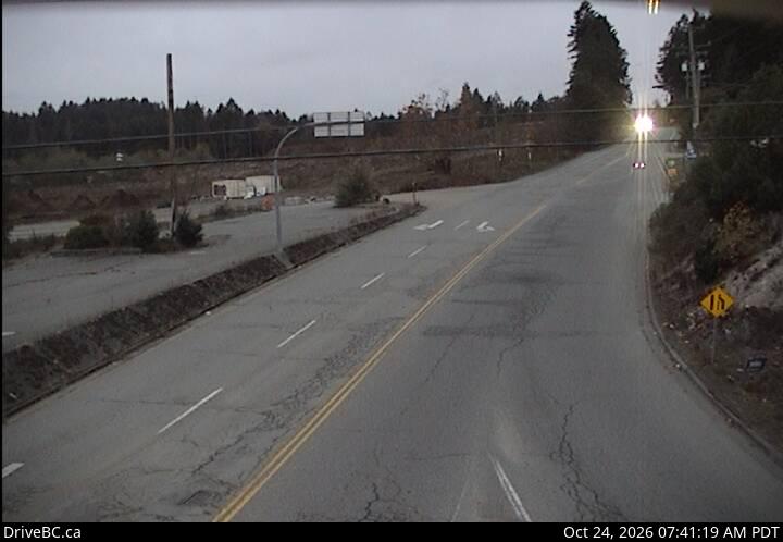 DriveBC webcam: Mill Bay — West on Highway 1 (Malahat)