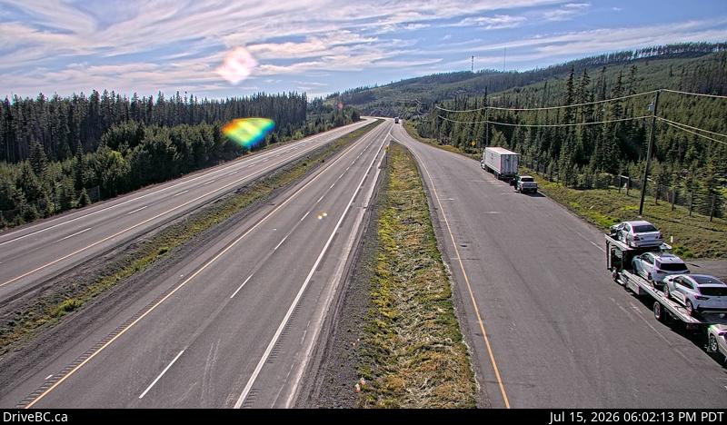 DriveBC webcam: Elkhart — Westbound on Highway 97C (Okanagan Connector)