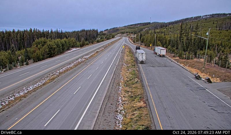 Live DriveBC webcam: Elkhart — Westbound on Highway 97C (Okanagan Connector)