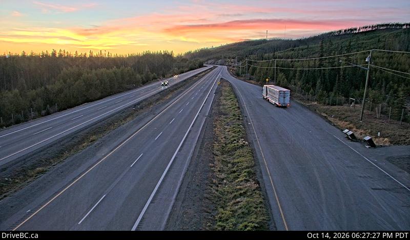 DriveBC webcam: Elkhart — Westbound on Highway 97C (Okanagan Connector)