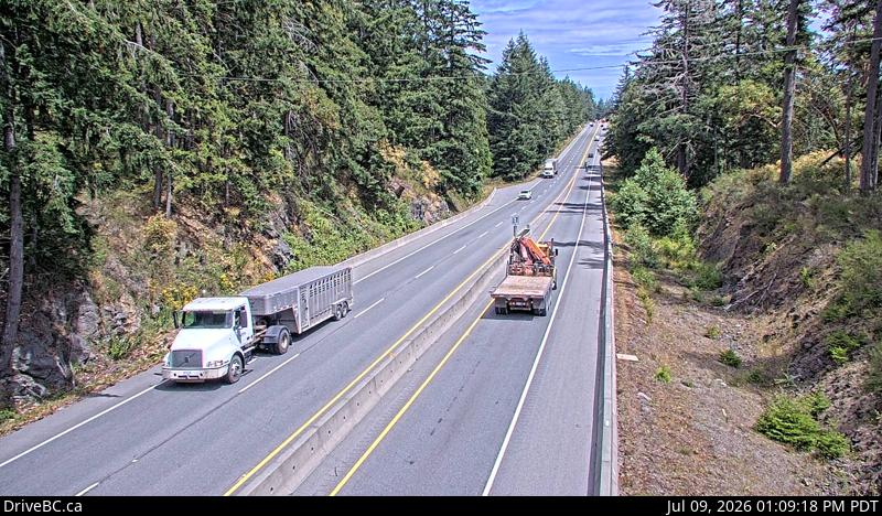 DriveBC webcam: Malahat Summit on Highway 1 (Malahat)