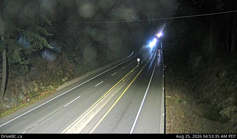 DriveBC webcam: Malahat Summit — North on Highway 1 (Malahat)