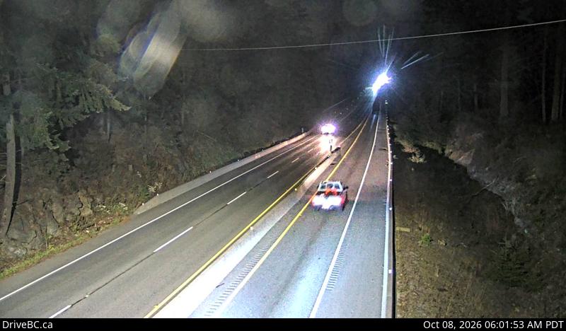DriveBC webcam: Malahat Summit — North on Highway 1 (Malahat)