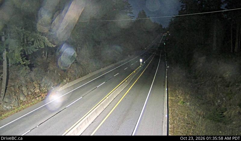 DriveBC webcam: Malahat Summit — North on Highway 1 (Malahat)