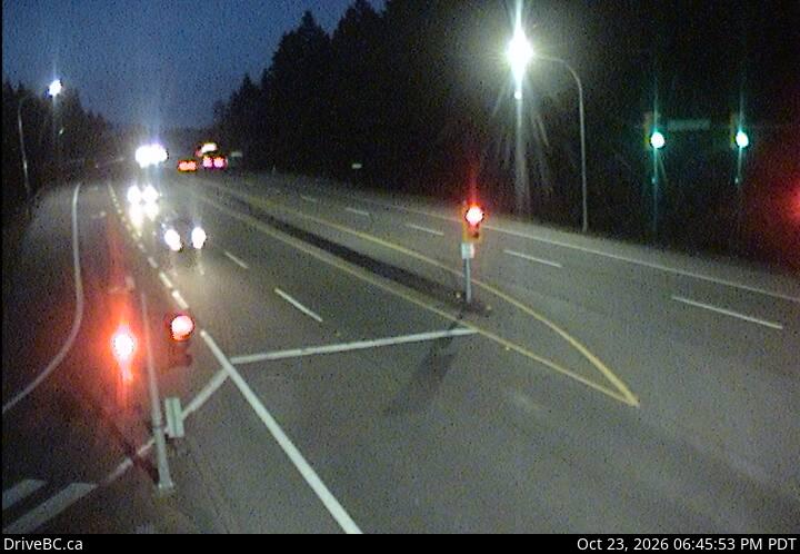 DriveBC webcam: Butterfield Road — North on Highway 1 (Malahat)