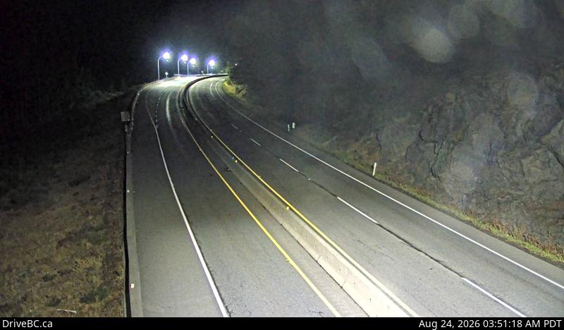 DriveBC webcam: Malahat Summit — South on Highway 1 (Malahat)