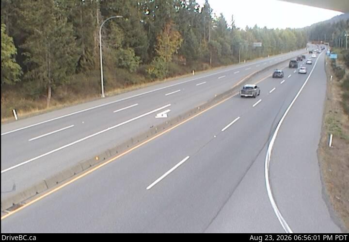 DriveBC webcam: Butterfield Road — South on Highway 1 (Malahat)
