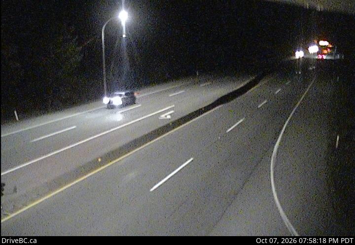 DriveBC webcam: Butterfield Road — South on Highway 1 (Malahat)