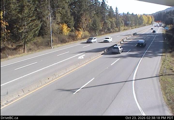 DriveBC webcam: Butterfield Road — South on Highway 1 (Malahat)