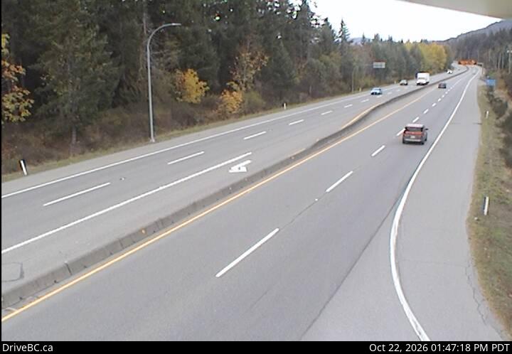 DriveBC webcam: Butterfield Road — South on Highway 1 (Malahat)