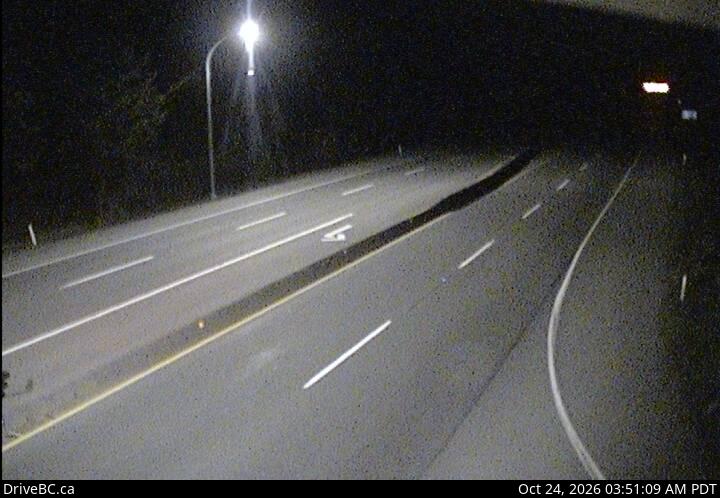 DriveBC webcam: Butterfield Road — South on Highway 1 (Malahat)