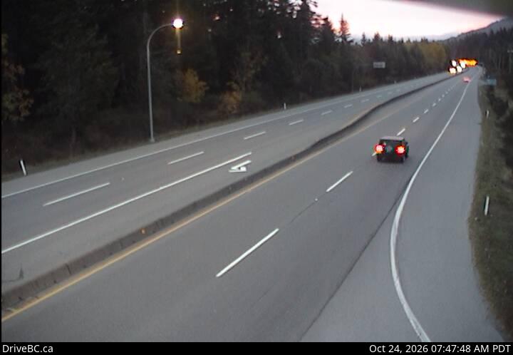 DriveBC webcam: Butterfield Road — South on Highway 1 (Malahat)
