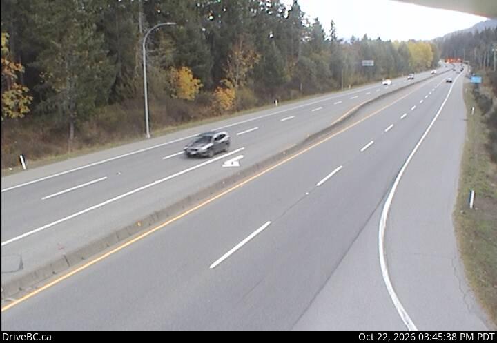 DriveBC webcam: Butterfield Road — South on Highway 1 (Malahat)