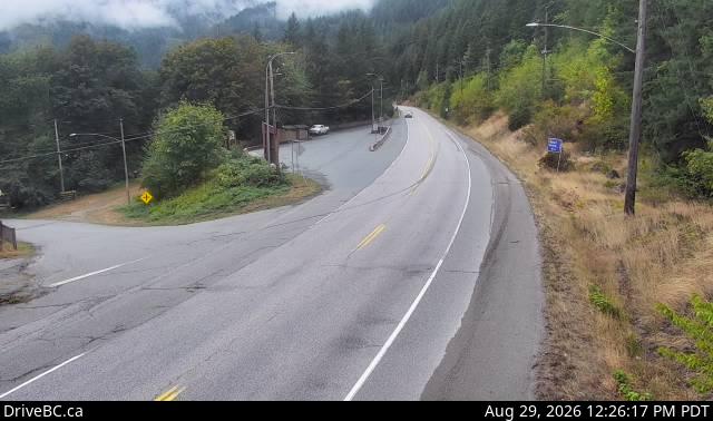 Yale — North — Hwy 1 at Yale, looking north up the canyon