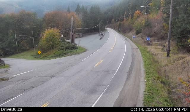 Yale — North — Hwy 1 at Yale, looking north up the canyon