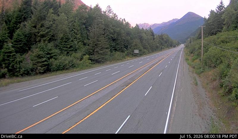 DriveBC webcam: Hope Slide on Highway 3 (Hope-Princeton)