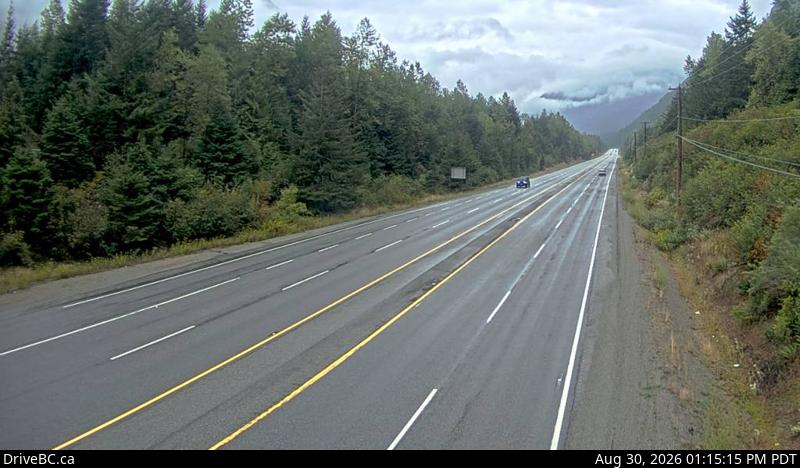 Live DriveBC webcam: Hope Slide on Highway 3 (Hope-Princeton)