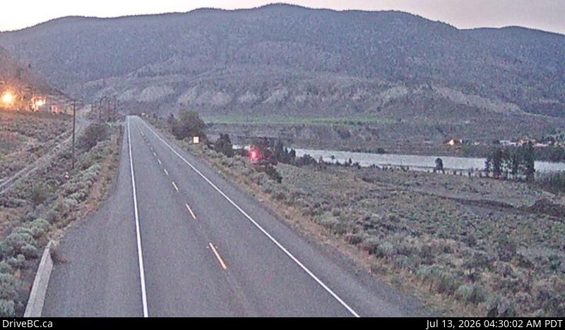 Spences Bridge — Hwy 1 at Spences Bridge, north of Lytton